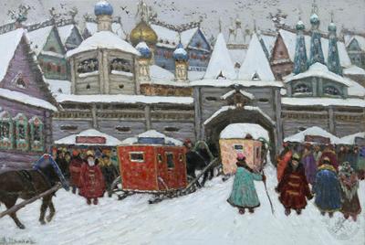 Купить постер (плакат) Старая Москва для интерьера (артикул 160018)