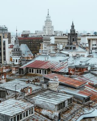 Крыши старой Москвы | Пикабу