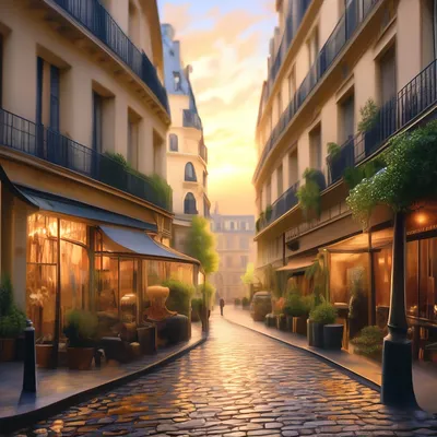 Старые улицы парижа, красиво, …» — создано в Шедевруме