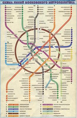 Схема метро Москвы 1997 года | Пикабу