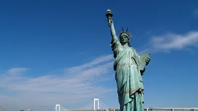 Скачать 1920x1080 статуя свободы, сша, нью-йорк обои, картинки full hd,  hdtv, fhd, 1080p