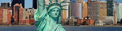 Ньюйорк Город Горизонта Статуя Свободы — стоковые фотографии и другие  картинки Нью-Йорк - Нью-Йорк, Статуя, Статуя свободы - iStock