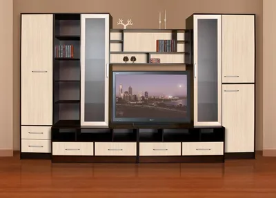 Часть мебельной стенки \"Валенсия\" (тумба под тв) купить в Москве по низкой  цене, интернет-магазин Beta Style