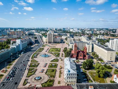 Столица Беларуси - Минск, вид сверху Стоковое Фото - изображение  насчитывающей пригород, река: 166077084