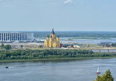 Стрелка на реке Волга, Нижний Новгород Раскраска картина по номерам на  холсте pl04 купить в Краснодаре