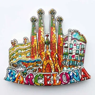 Барселона, Испания, сувениры Редакционное Фотография - изображение  насчитывающей культура, керамика: 127003777