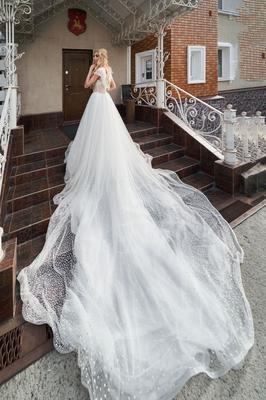 Свадебное платье в стиле бохо артикул 225176 цвет белый👗 напрокат 10 000 ₽  ⭐ купить 35 000 ₽ в Самаре