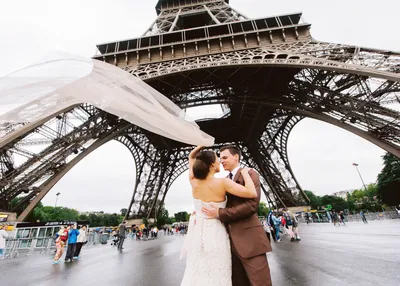 Свадебные фото в Париже фотографии