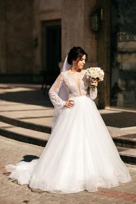 Свадебное платье в стиле бохо артикул 203257 цвет белый👗 напрокат 5 900 ₽  ⭐ купить 40 000 ₽ в Нижнем Новгороде
