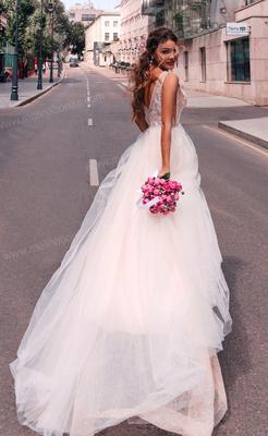 Свадебное платье с коротким рукавом артикул 211309 цвет белый👗 напрокат 7  000 ₽ ⭐ купить 80 000 ₽ в Казани