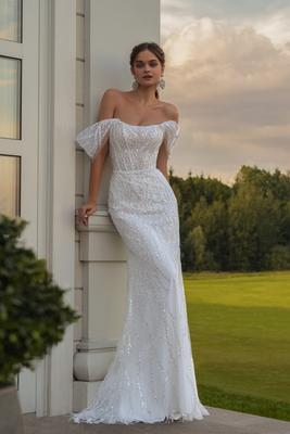 Купить бежевые свадебные платья в Москве