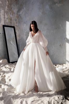 Свадебное платье Аина 👗 из коллекции Glow А-силуэт ♡ в Новосибирске -  Gabbiano