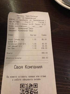 Как мы неожиданно нашли очень приятный ресторан в Челябинске. \"Своя компания\"  | Записки на коленке | Дзен