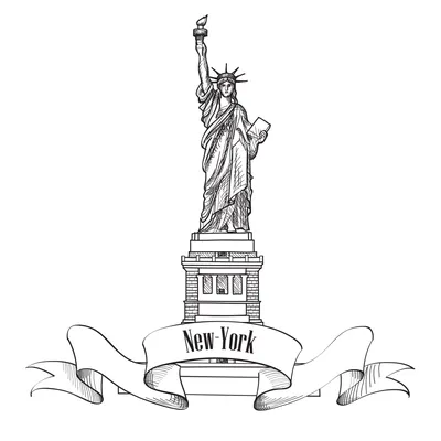 Статую свободы, Нью-Йорк, тату на плече у парня, мастер Виктор Белый (ID:  35430)