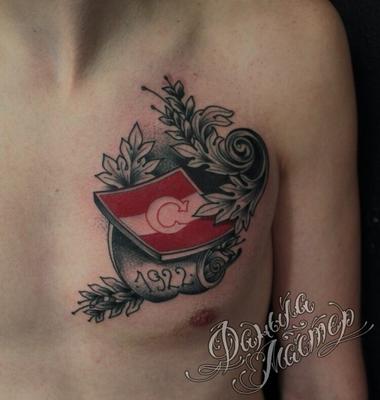 Фото тату символ спартака сделать в тату салоне в Москве по низкой цене