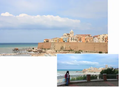 Premium Photo | Panoramic view of termoli with historic medieval town and  beach molise italy