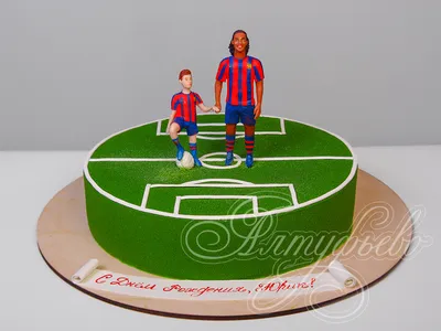 Торт для фаната футбольного клуба Барселона, торт в виде майки клуба FCB