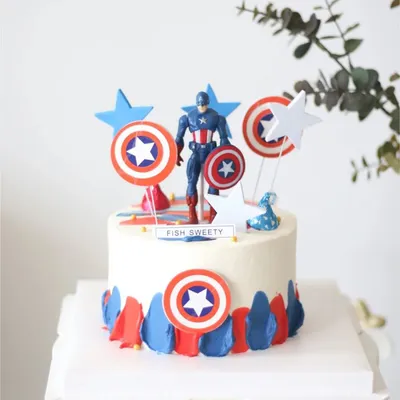 Купить торт с супергероями на 6 лет по цене 2 190 ₽ за 1 кг на заказ:  начинки, фото