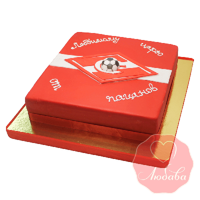Торт на день рождения болельщику Спартака на заказ с доставкой недорого,  фото торта, цена в интернет-магазине