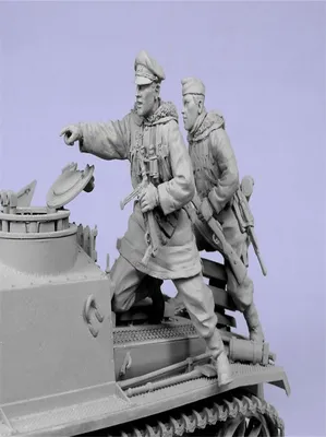 Немецкий полимерный Солдат Второй мировой войны немецкий солдат комплект на  два человека модель 1:35 | AliExpress