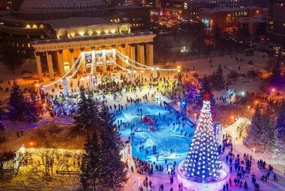 15 фото празднично оформленного Новосибирска для создания новогоднего  настроения