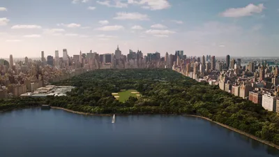 Вид С Воздуха На Центральный Парк, Манхэттен, Нью-Йорк Фотография,  картинки, изображения и сток-фотография без роялти. Image 100284867