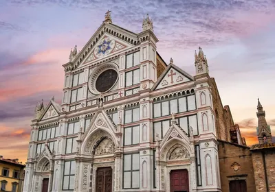 Базилика Санта-Кроче во Флоренции, Италия Значок метки Иллюстрация вектора  - иллюстрации насчитывающей горизонт, базилики: 165454549