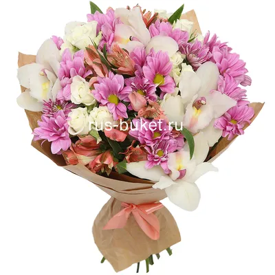 Купить разносортные цветы в корзине бесплатной доставкой по Киеву