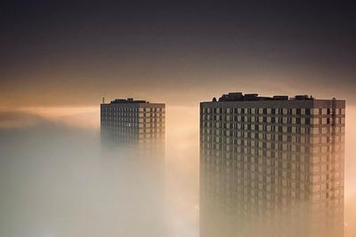 Туман в Москве | Пикабу