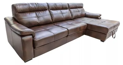 Угловой диван-кровать Барселона 2 в коже 1068 (120 гр.) (3мL/R8мR/L) (СП)  купить в Москве от производителя Пинскдрев - Белорусская мебель от Мебель  Полесья.