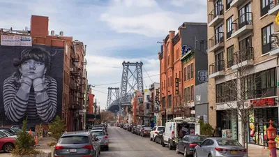 Вид на Нью-Йорк США улицы Бруклина Редакционное Фото - изображение  насчитывающей гавань, зодчества: 170870146