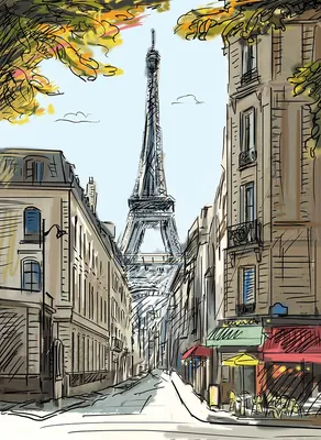 Предпросмотр схемы вышивки «Улицы Парижа» (№226287) - Вышивка крестом