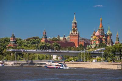 Картина Пейзаж маслом \"Утренняя Москва. Рассвет над Москва-рекой\" 60x90  JR160402 купить в Москве