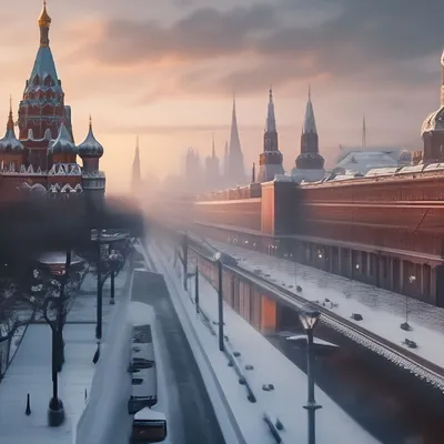 Утро в Москве | Пикабу
