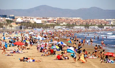 Пляж Мальвароса Валенсия.