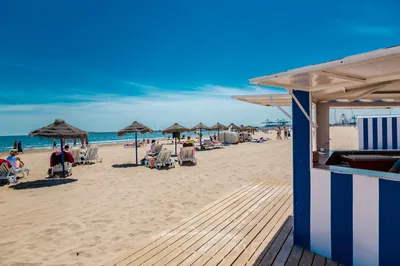 Гандии Пляж В Средиземноморской Валенсия Испания — стоковые фотографии и  другие картинки Валенсия - Автономное сообщество - Валенсия - Автономное  сообщество, Без людей, Береговая линия - iStock