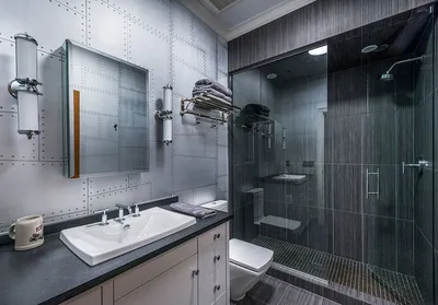 3D интерьера, Ванная комната в стиле Средиземноморский (Италия). Проект  Квартира - Однажды в Италии, Автор проекта: Дизайнеры