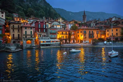 Scenic view in the beautiful Varenna in the evening, on Lake Como,  Lombardy, Italy Stock Photo - Alamy