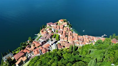 Colorful town on lake Como, Varenna, Italy | Royalty Free Image