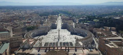 Фотография Рим Италия Городская площадь Vatican Сверху 1600x1200