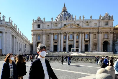 Панорамный Вид Площади Святого Петраs В Ватикан Ватикан — стоковые  фотографии и другие картинки Ватикан - iStock