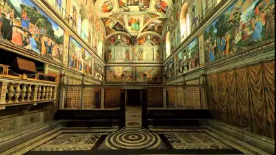 Для съёмок «Двух Пап» Netflix сделал копию интерьера Сикстинской капеллы  Ватикана. В самом храме снимать нельзя | Пикабу