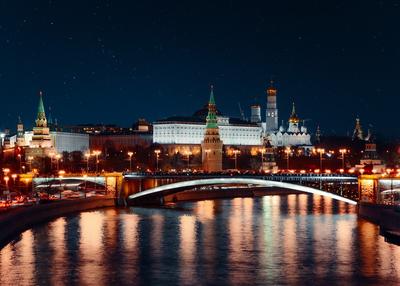 Картина Картина маслом \"Вечерняя Москва. Вид на Кремль через Большой  Каменный мост\" 60x90 SK210207 купить в Москве