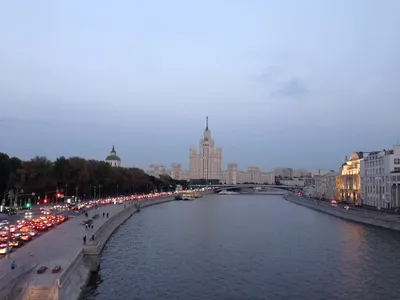 Фото \"Ночная Москва у Высотного здания\", 1 апреля 1959 - 30 октября 1959,  г. Москва - История России в фотографиях