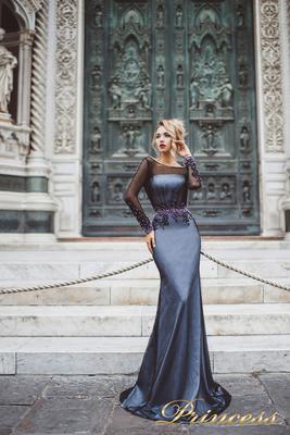 Купить вечернее платье 8021 чёрного цвета по цене 35000 руб. в Москве в  интернет-магазине Принцесса