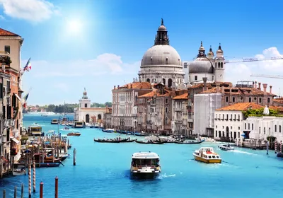 Большой канал в Венеции, Италия Обои для рабочего стола 1920x1080