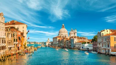 Обои на рабочий стол Венеция / Venice, Италия / Italy в солнечный день,  обои для рабочего стола, скачать обои, обои бесплатно