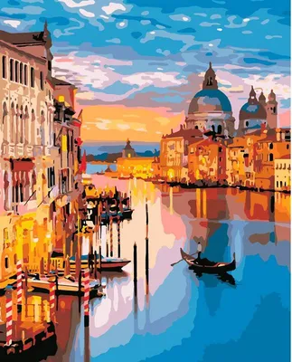 Картины \"Гранд-канал Венеции в вечерних огнях\" - Арт. 007004003 | Купить в  интернет-магазине Фото в дом - Фото в дом