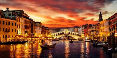 Каналы Венеции Венеция, каноэ, мостик…» — создано в Шедевруме