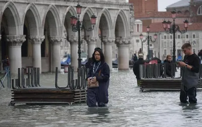 Непогода в Италии добралась и до Венеции: исторический центр города на 75%  затопило водой, которую п / наводнение :: Венеция / смешные картинки и  другие приколы: комиксы, гиф анимация, видео, лучший интеллектуальный юмор.